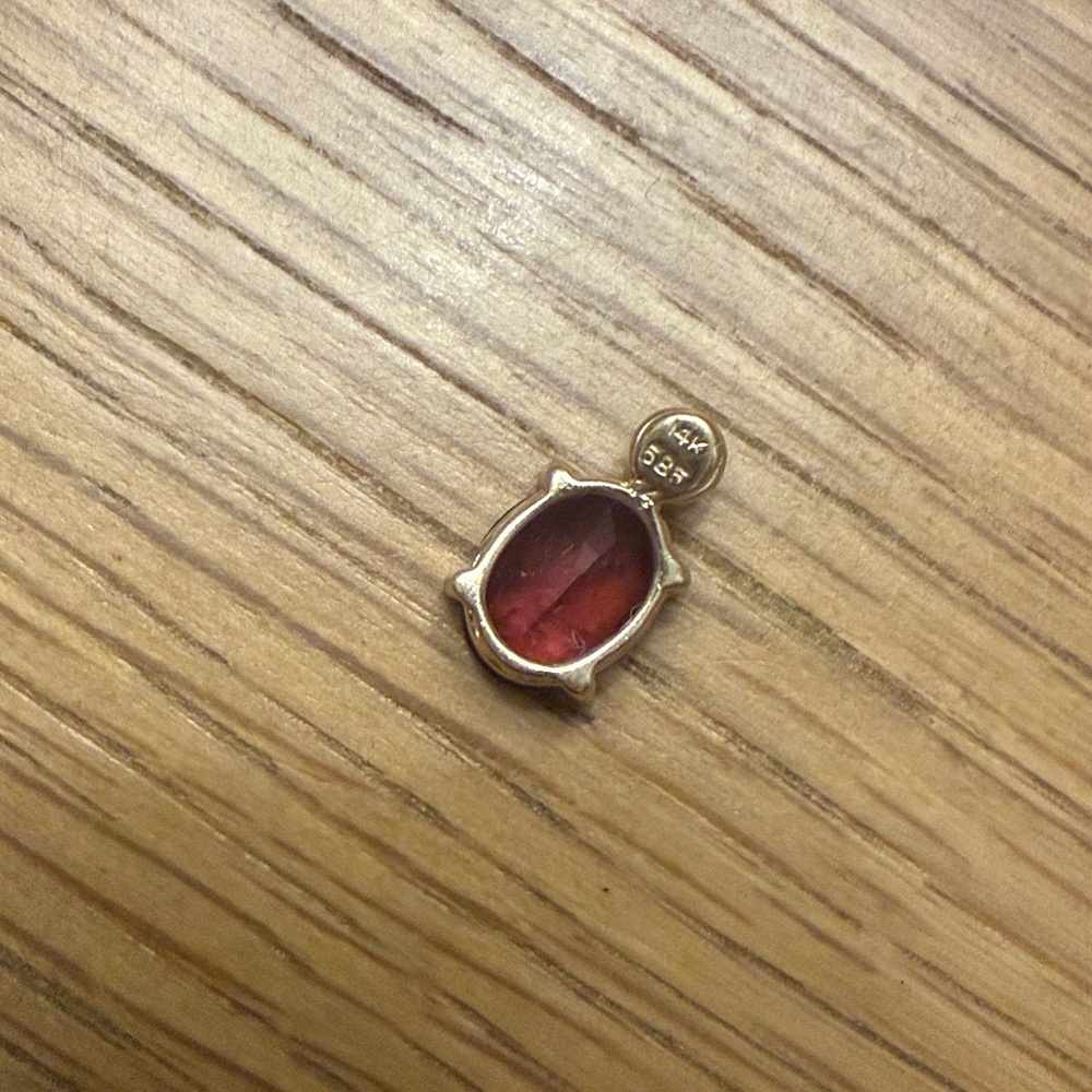 14K Gold Rhodolite Garnet & Diamond Pendant – 2.58 Carats - Picture 10 of 17